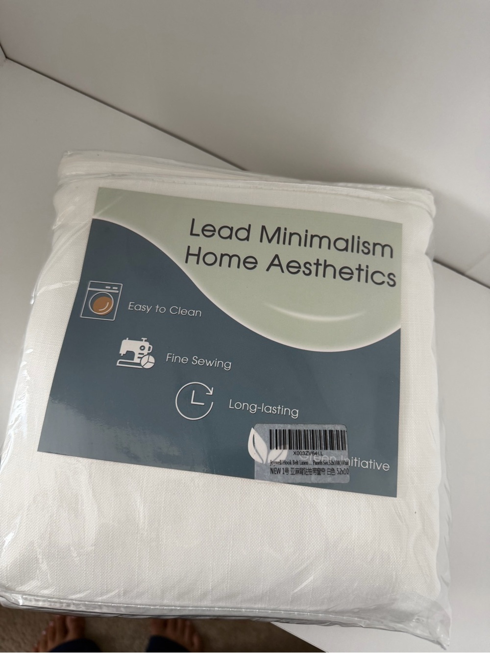 White Curtain Panel 52” x 100” – New